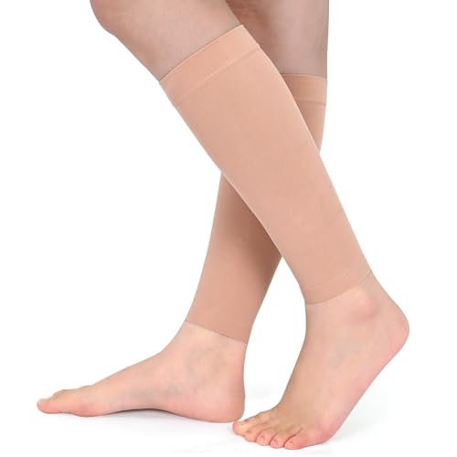 Evolyline Waden Medizinische Kompressionsstrümpfe Damen & Herren 20-30 mmHg, ohne Fuß Waden Kompression Wadenbandage Thrombosestrümpfe für Schienbeinschiene Krampfadern Ödeme Gradient Kompression von Evolyline