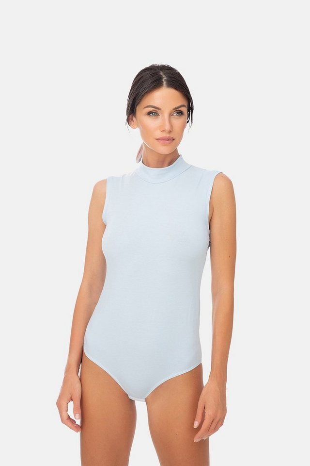 Evoni Body Damen Bodysuit ärmellos Baumwolle Halbkragen von Evoni