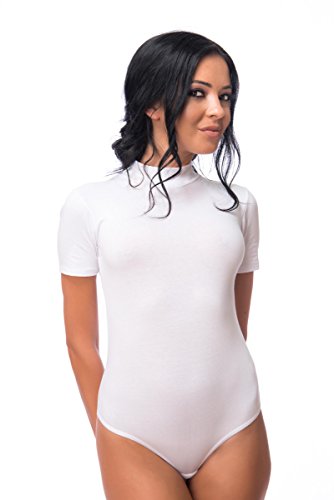 Evoni Damen Body Kurzarmbody mit Halbkragen aus Baumwolle M weiß Evoni Damen Body Kurzarmbody mit Halbkragen aus Baumwolle M weiß von Evoni