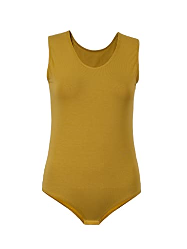 Evoni Damen Body ärmellos XL Senf von Evoni