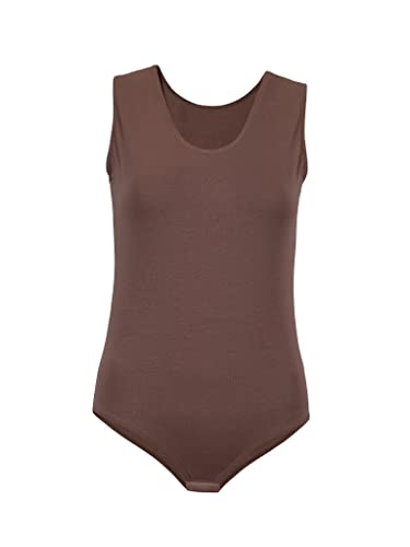 Evoni Damen Body ärmellos XL braun von Evoni