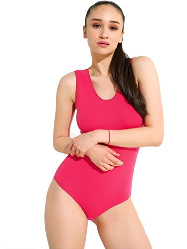 Evoni Damen Body ärmelloses Trägertop Viva Magenta XL von Evoni