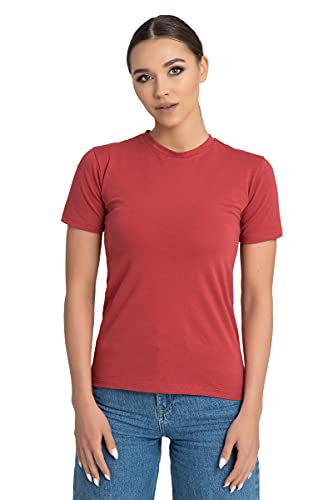 Evoni Damen T-Shirt Kurzarm Bordeaux L von Evoni