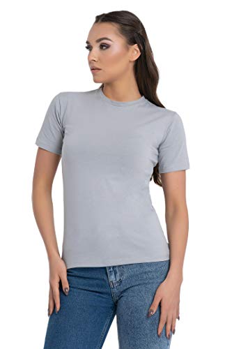 Evoni Damen T-Shirt Kurzarm grau S von Evoni