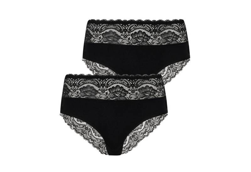 Evoni Hipster Damen Unterwäsche 2er Wäsche-Set Brazilian Slips Spitze von Evoni