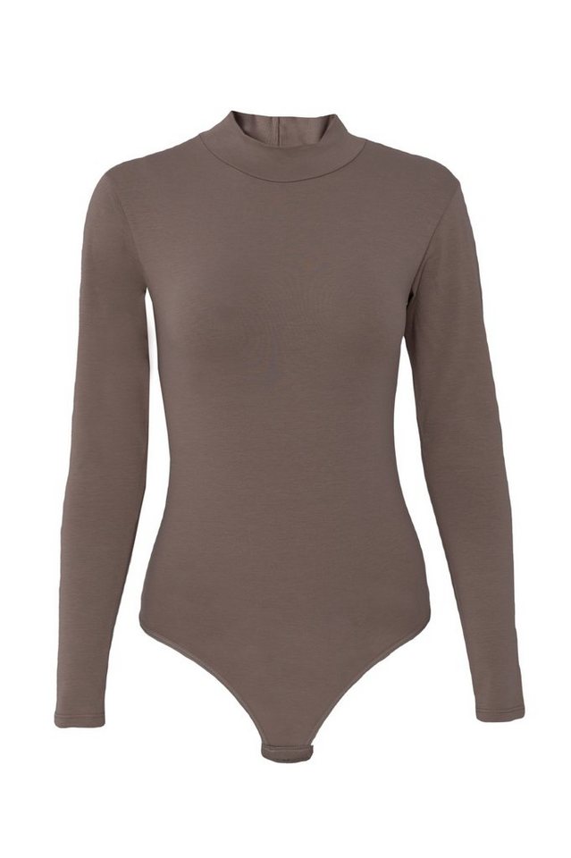 Evoni Stringbody Damen Bodysuit Langarm Halbkragen von Evoni