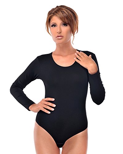 Evoni Damen String Body Langarmbody L schwarz von Evoni