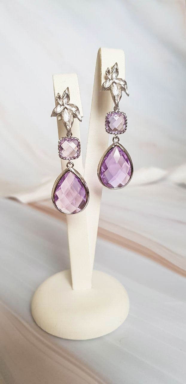 Braut Ohrringe | Hochzeit Kristall Schmuck Abend Abendschmuck Vintage von EwansGarden