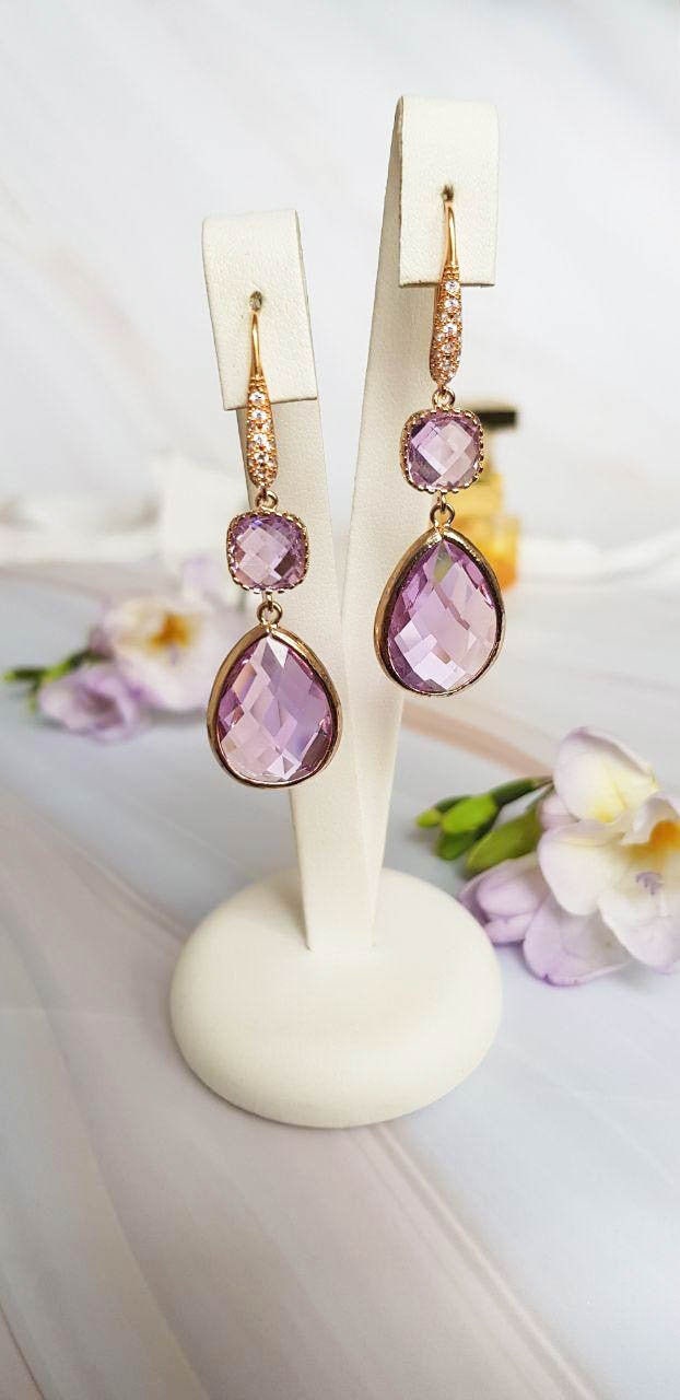 Braut Ohrringe | Hochzeit Kristall Schmuck Abend Abendschmuck Vintage von EwansGarden