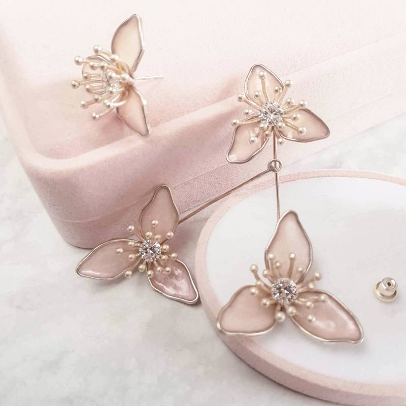 Braut Ohrringe | Hochzeit Zirkonia Hochzeitsschmuck Vintage Perl von EwansGarden