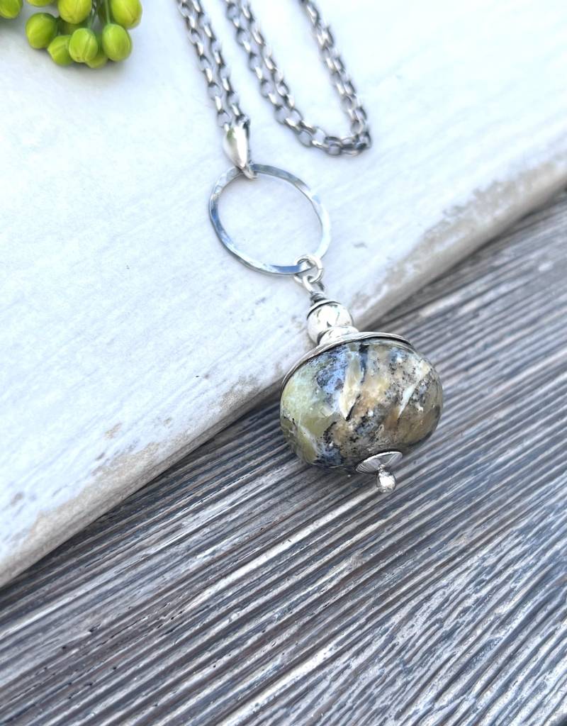 Rohes Silber Halskette, Opal Geschenk Für Sie, Jeden Tag Lange Oktober Geburtsstein, Kette Rolo Rohes Silber Halskette, Opal Geschenk Für Sie, Jeden Tag Lange Oktober Geburtsstein, Kette Rolo von Ewasko