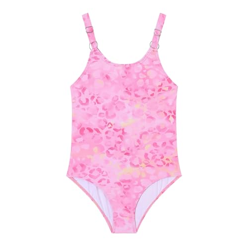 Ewbob Badeanzug für Mädchen Komfort Kinder Einteiliger Bademode Elastische Mädchen Schwimmanzug Quick-Dry Badeanzug-C13-003-Pink-7-8Jahre von Ewbob