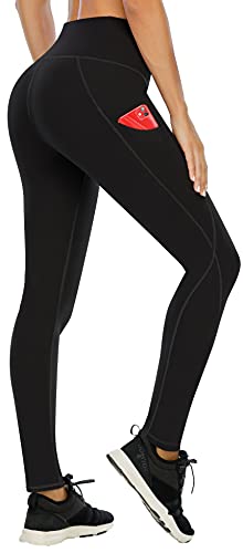 Ewedoos Leggings Damen mit Handytasche Sporthose High Waist Sport Leggings Yogahose Damen Blickdicht Laufhose von Ewedoos