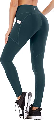 Ewedoos Thermo Leggings gefüttert Damen Winter wasserabweisend Sport Leggings mit Taschen warme Sporthose Laufhose von Ewedoos