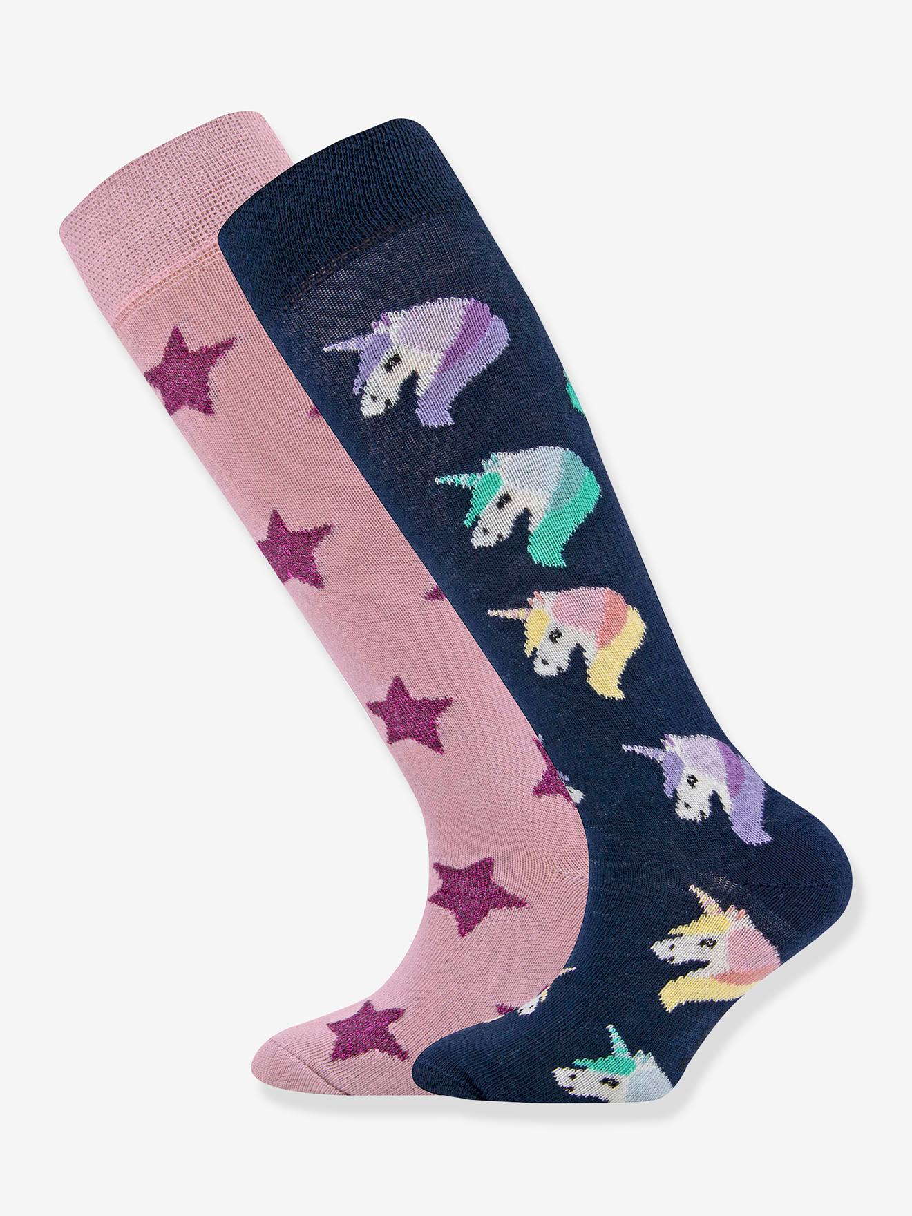 2er-Pack Kniestrümpfe Einhörner/Sterne Ewers Mädchen von Ewers