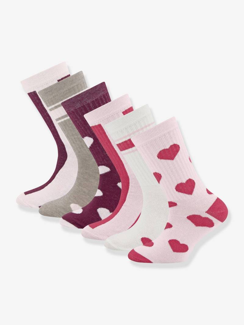 6er-Pack Mädchen Strümpfe Herzen und Ringel ewers von Ewers