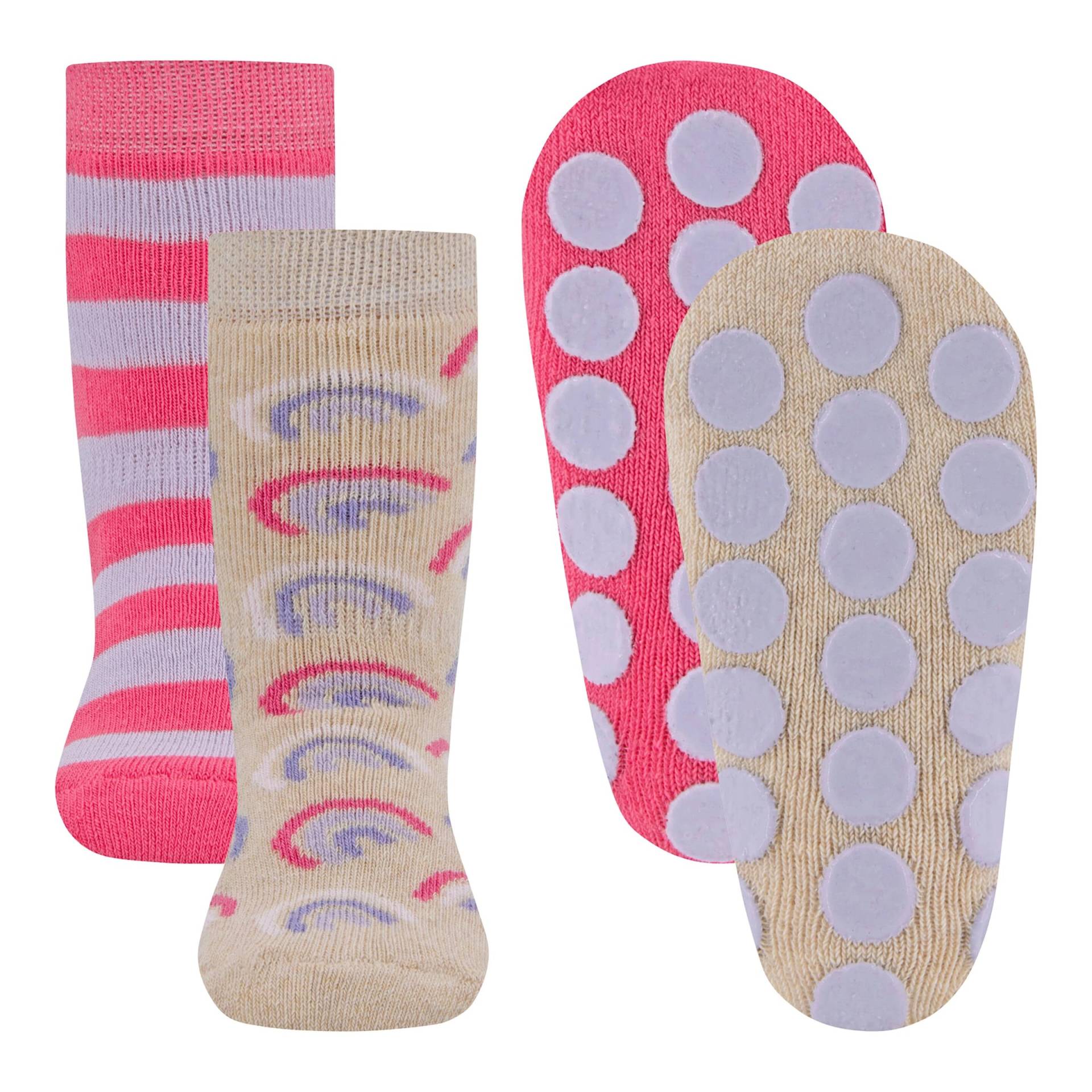 Ewers 2er-Pack ABS-Socken Regenbogen Ringel von Ewers