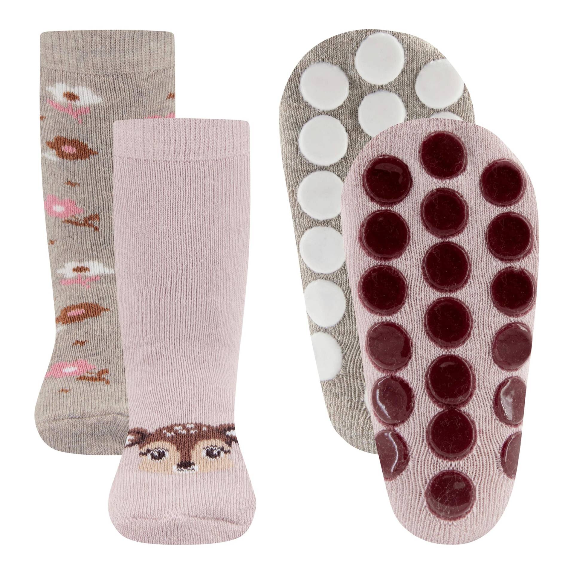 Ewers 2er-Pack ABS-Socken Reh Blumen von Ewers