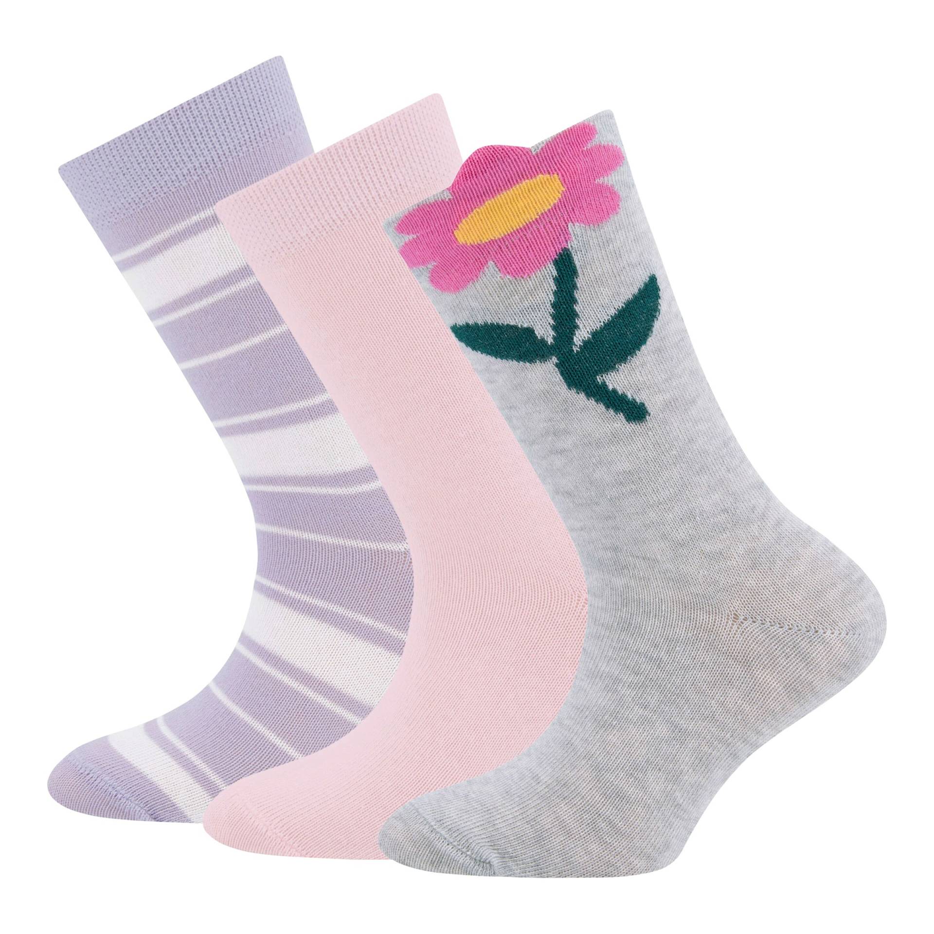 Ewers 3er-Pack Socken Blume Ringel von Ewers