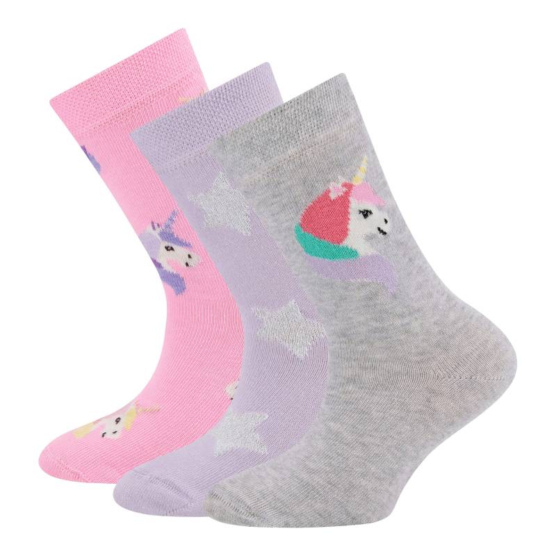 Ewers 3er-Pack Socken Einhorn Sterne von Ewers