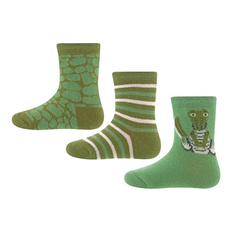 Ewers 3er-Pack Socken Krokodil Ringel von Ewers
