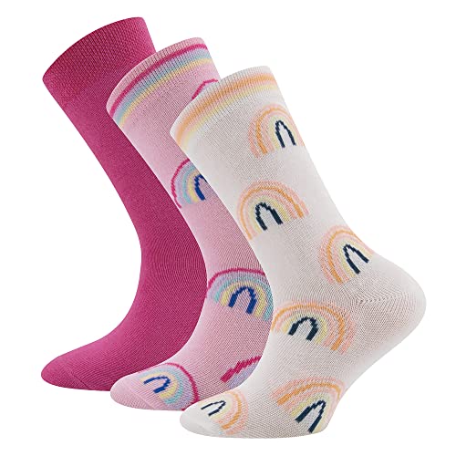 EWERS 3er Pack Socken Regenbogen für Mädchen, MADE IN GERMANY, Socken Mädchensocken Kindersocken von EWERS