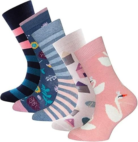 EWERS 5er Pack ÜBERRASCHUNGSPAKET SONDERPOSTEN Mädchensocken - individuell gefüllt - 5 Paar Socken aus Baumwolle für Mädchen, Größe 16-17 von EWERS