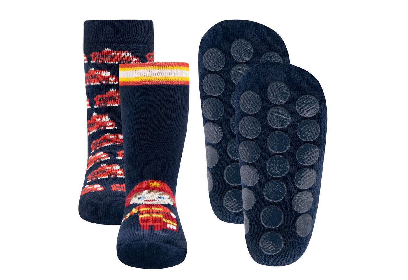 Ewers ABS-Socken Ewers Stoppersocken 2er Pack ABS-Socken Krabbelsocken Feuerwehr navy (2-Paar) von Ewers