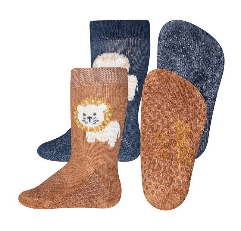Ewers ABS-Socken Krabbelsocken 2er Pack Löwe (2-Paar) von Ewers