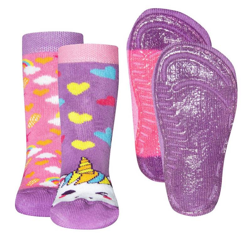 Ewers ABS-Socken Stoppersocken 2er Pack Einhorn (2-Paar) von Ewers