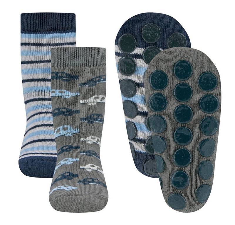 Ewers ABS-Socken Stoppersocken ABS 2er Pack Autos/Ringel (2-Paar) von Ewers