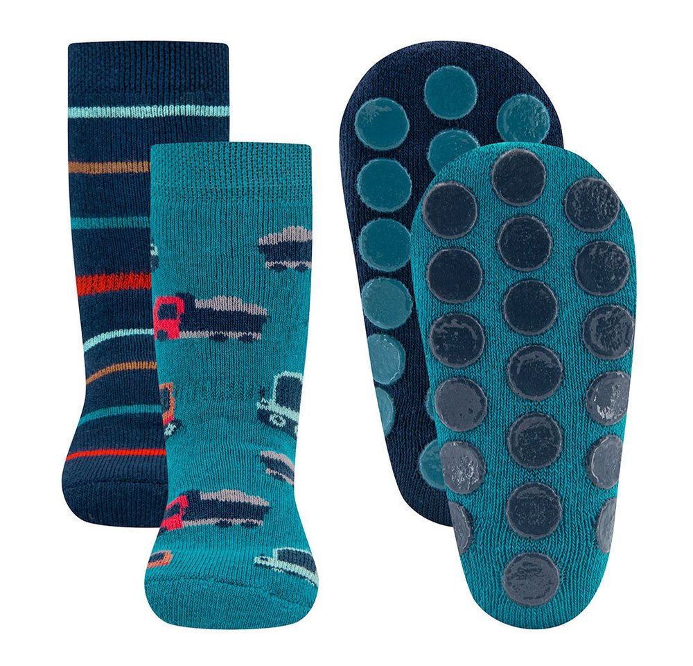Ewers ABS-Socken Stoppersocken ABS 2er Pack Baustellenfahrzeuge (2-Paar) von Ewers