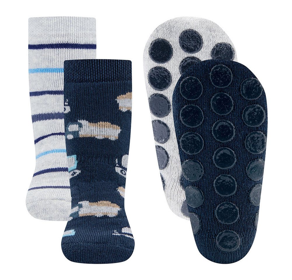 Ewers ABS-Socken Stoppersocken ABS 2er Pack Baustellenfahrzeuge (2-Paar) von Ewers