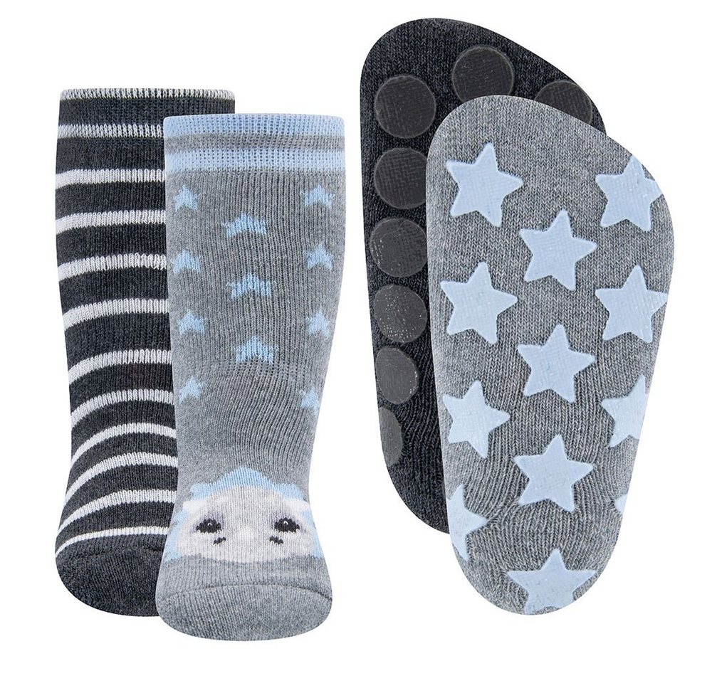 Ewers ABS-Socken Stoppersocken ABS 2er Pack Dino/Ringel (2-Paar) von Ewers