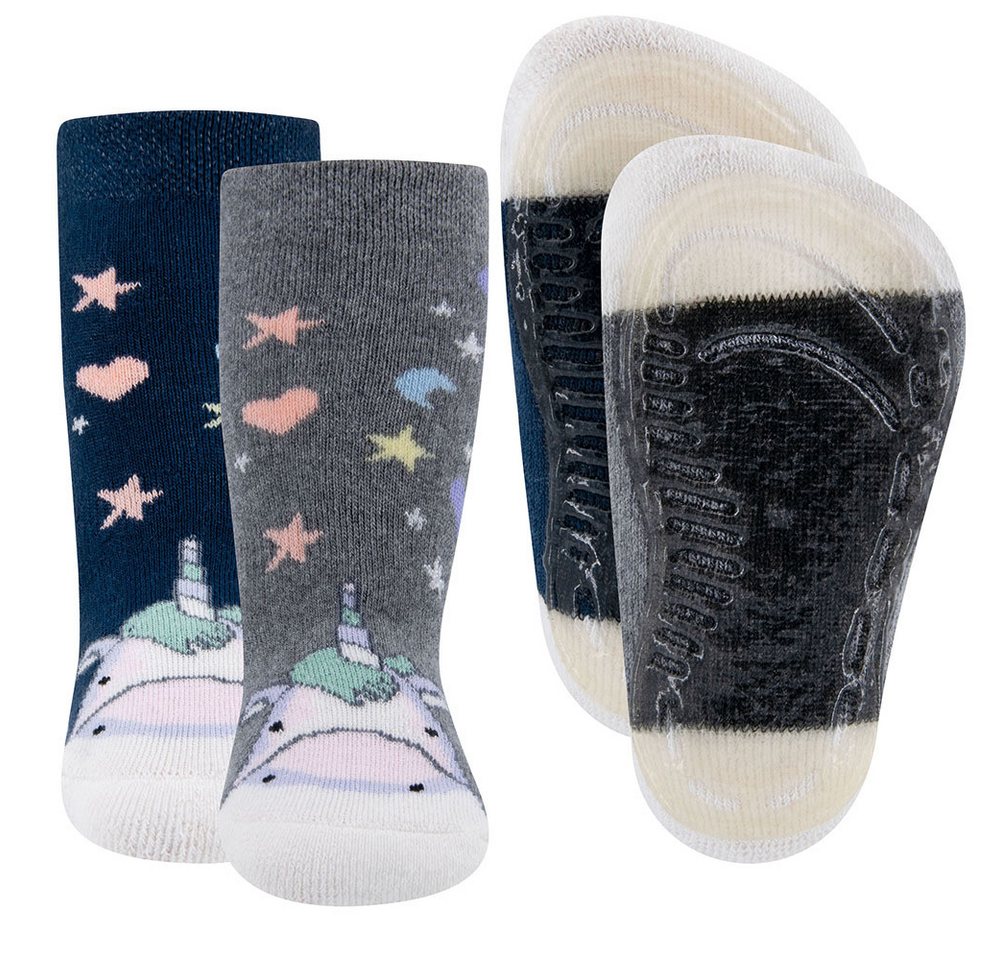 Ewers ABS-Socken Stoppersocken SoftStep Einhorn 2er Pack (2-Paar) von Ewers
