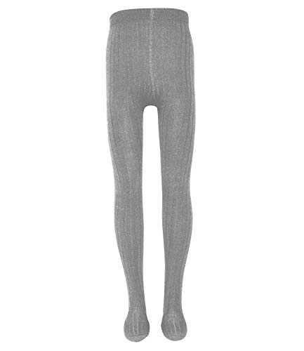 EWERS Baby- und Kinderstrumpfhose für Mädchen Rippe Rippstruktur, MADE IN EUROPE, Strumpfhose Baumwolle Uni Basic 122-128 von EWERS