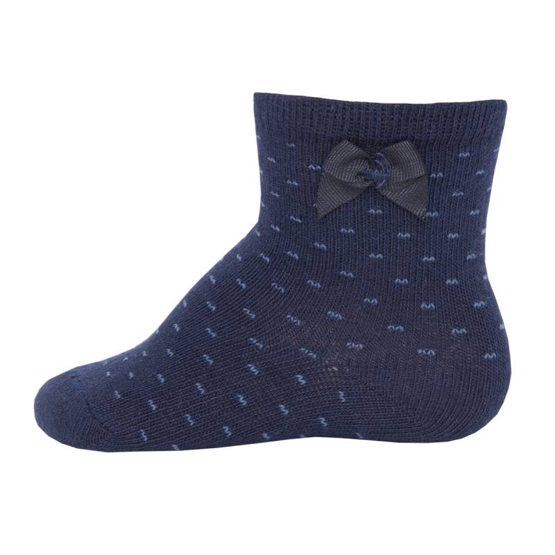 Ewers Kindersocken mit Punkte und Schleife blau von Ewers