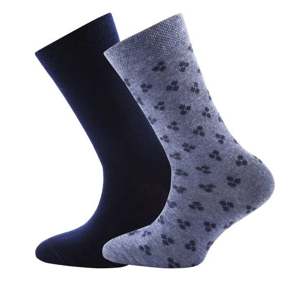 Ewers Kniestrümpfe 2 Pack Junge jeansblau und marine von Ewers