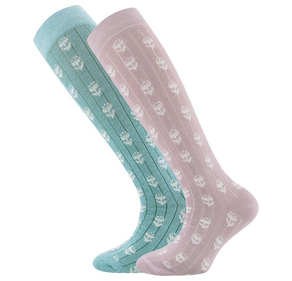 Ewers Kniestrümpfe Kniestrümpfe Blumen/Rippe (2-Paar) von Ewers
