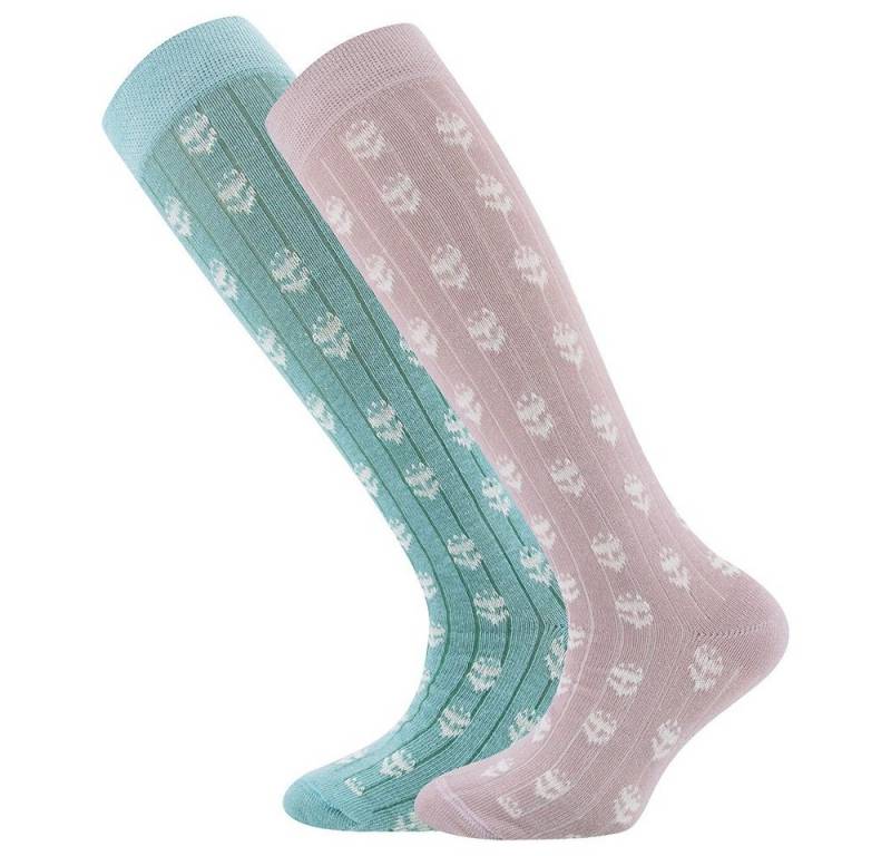 Ewers Kniestrümpfe Kniestrümpfe Blumen/Rippe (2-Paar) von Ewers