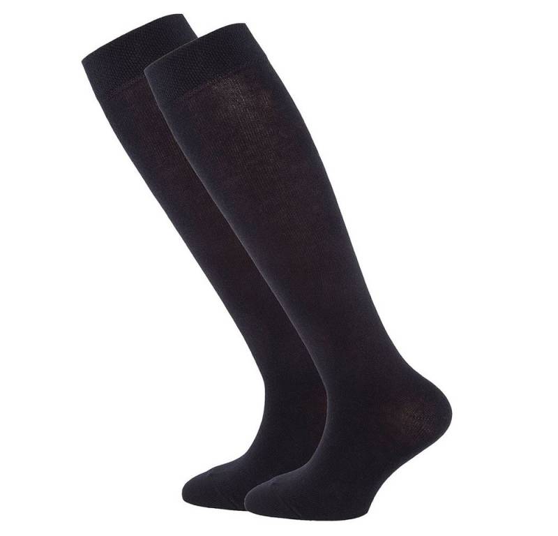 Ewers Kniestrümpfe Kniestrümpfe 2er Pack Uni (2-Paar) von Ewers