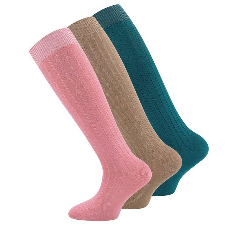 Ewers Kniestrümpfe Kniestrümpfe 3er Pack Rippe (3-Paar) von Ewers