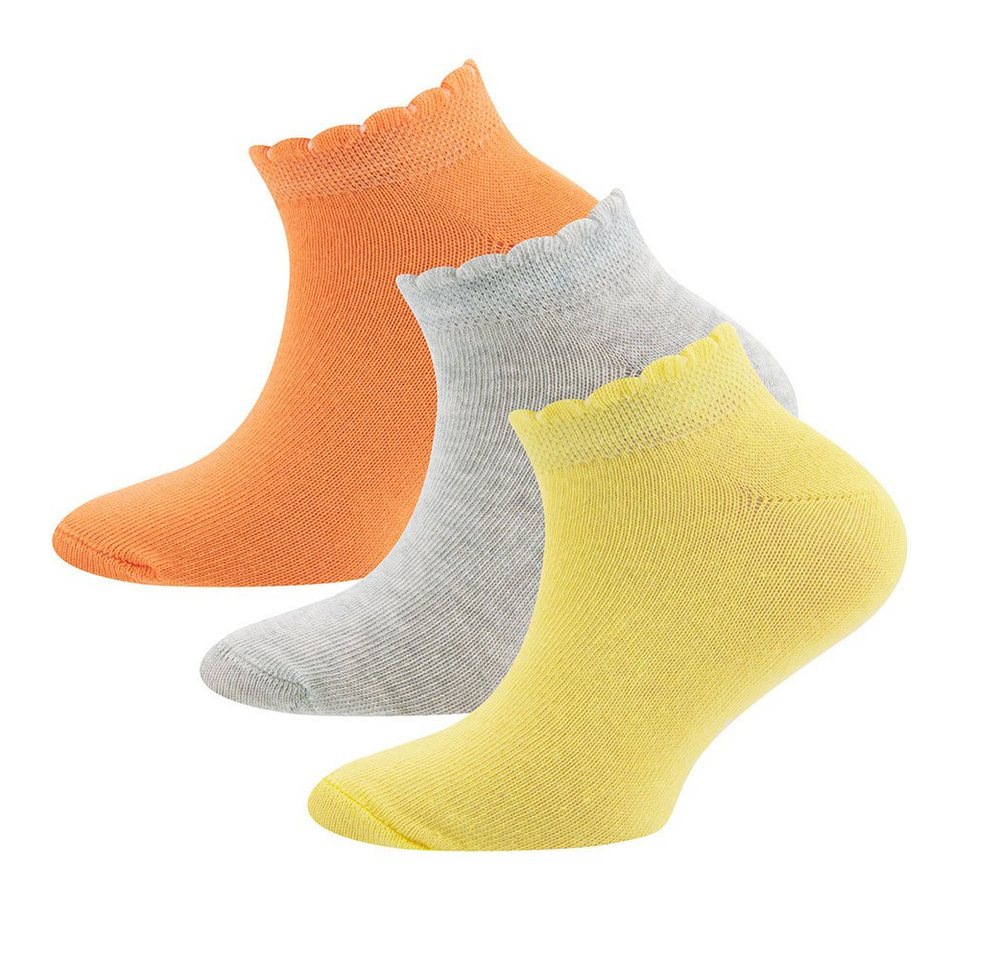 Ewers Sneakersocken Sneaker Socken 3er-Set Mäusezähnchenrand (3-Paar) von Ewers