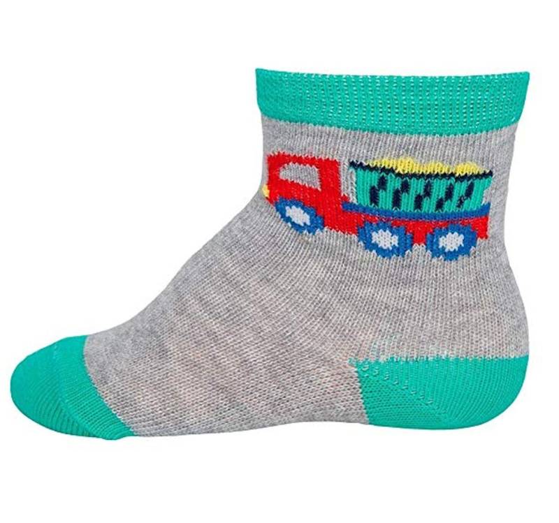 Ewers Socken Ewers Jungen Strümpfe Socken Söckchen Lastwagen grau meliert (1-Paar) von Ewers