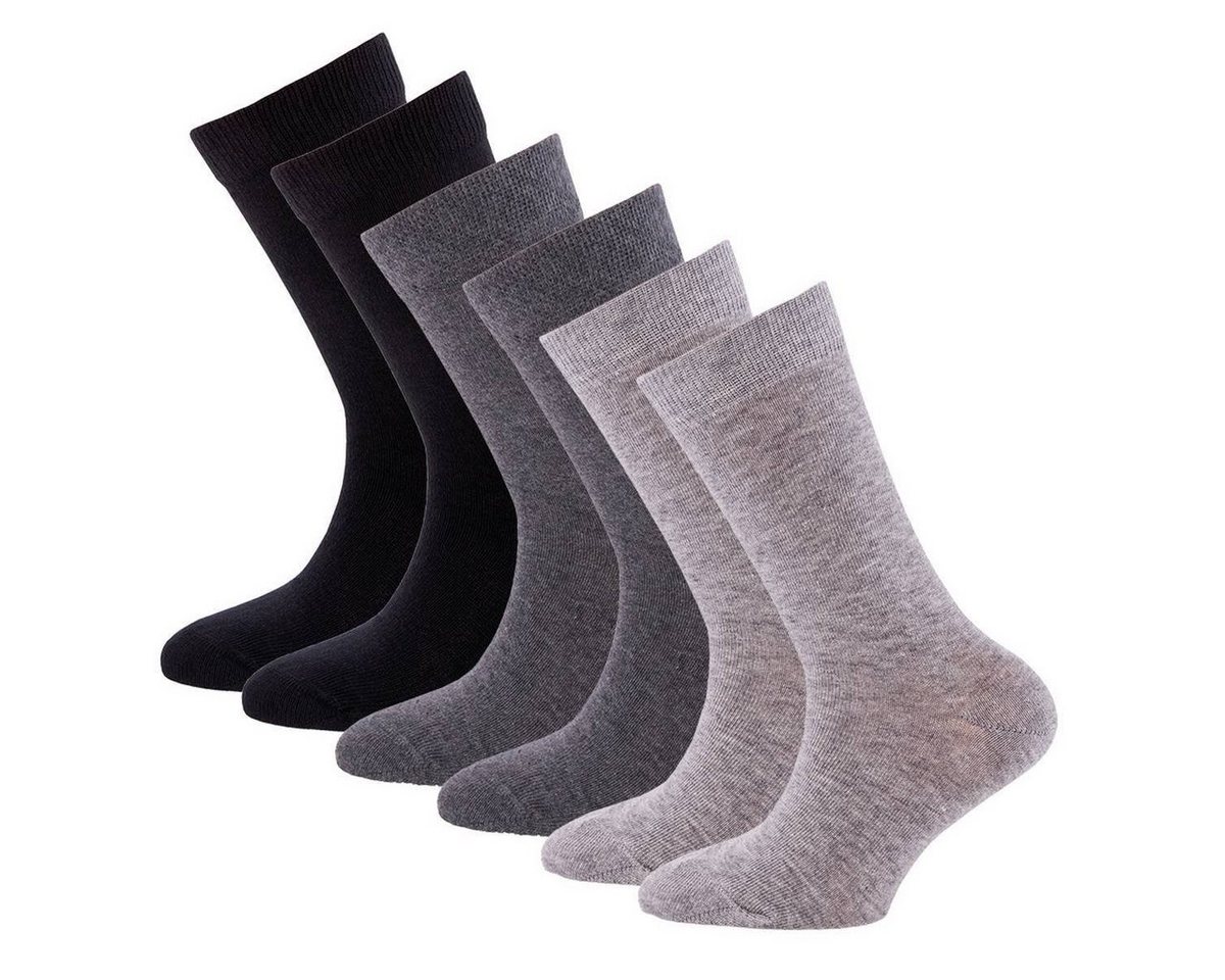 Ewers Freizeitsocken Kinder Unisex Socken, 6er Pack - Basic, Baumwolle von Ewers