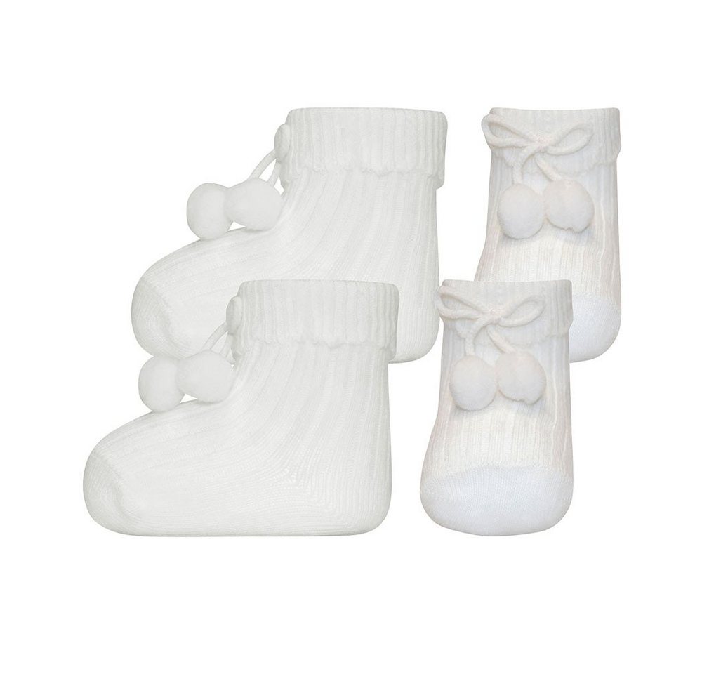 Ewers Socken Newborn Socken Pom Pom (2-Paar) von Ewers