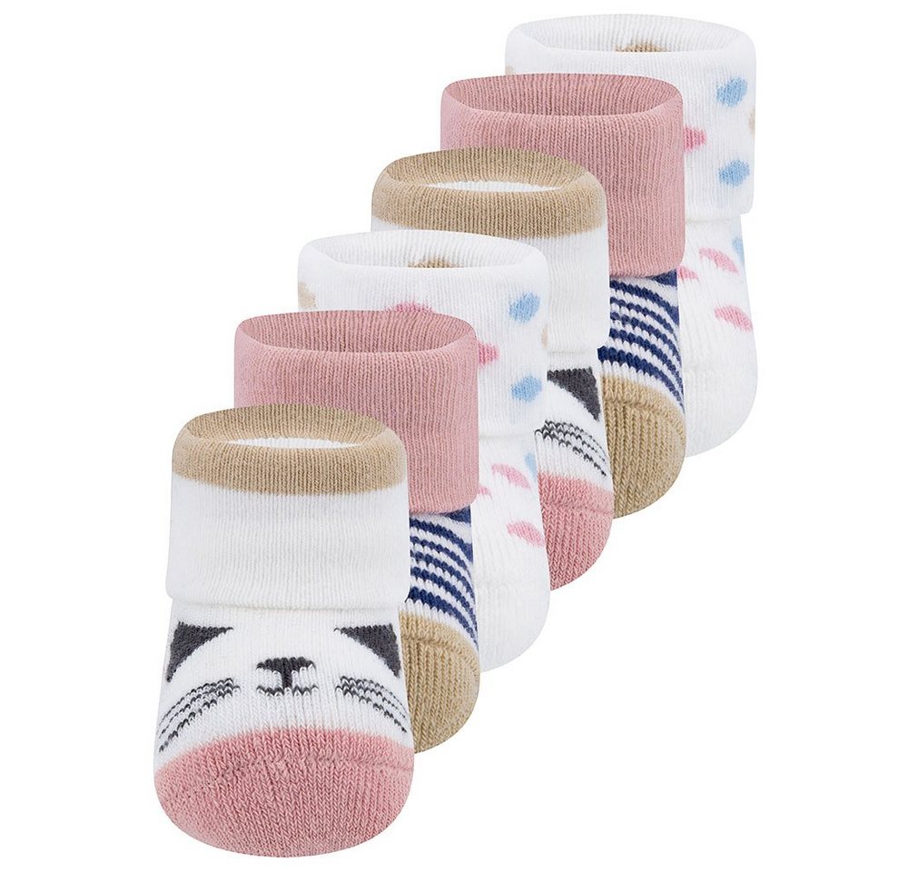 Ewers Socken Newborn Socken Kätzchen/Punkte/Ringel (6-Paar) von Ewers