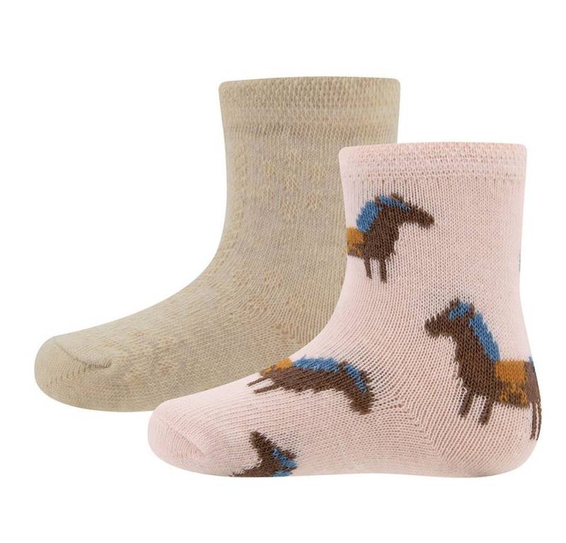 Ewers Socken Socken 2er Pack GOTS Pferde/Uni (2-Paar) von Ewers