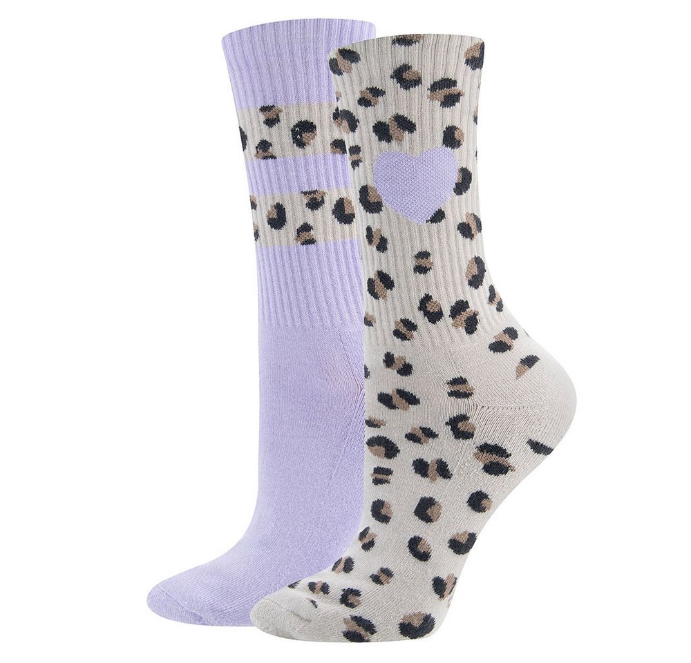 Ewers Socken Socken 2er Pack Herz/Leo (2-Paar) von Ewers