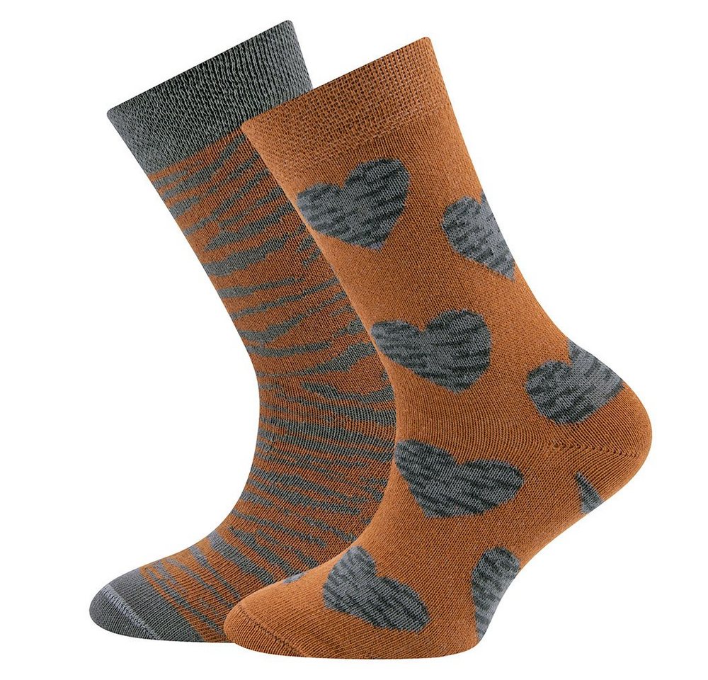 Ewers Socken Socken 2er Pack Herzen/Tiger (2-Paar) von Ewers